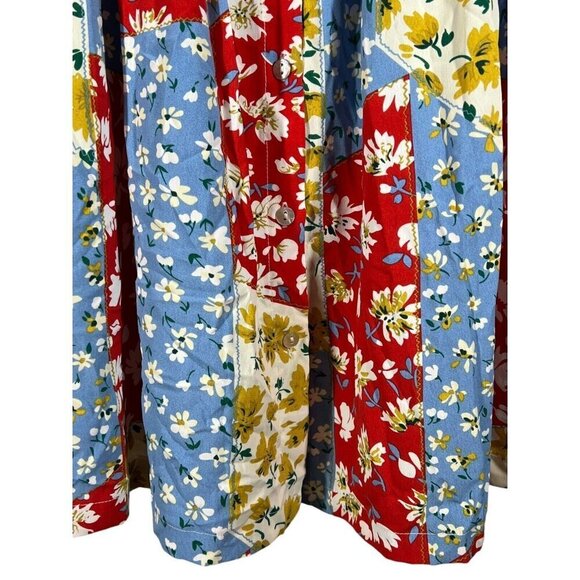 Love + Harmony Tunic Mini Dress‎ Women's Size S Floral Pintuck Button Front S/S - Picture 7 of 16